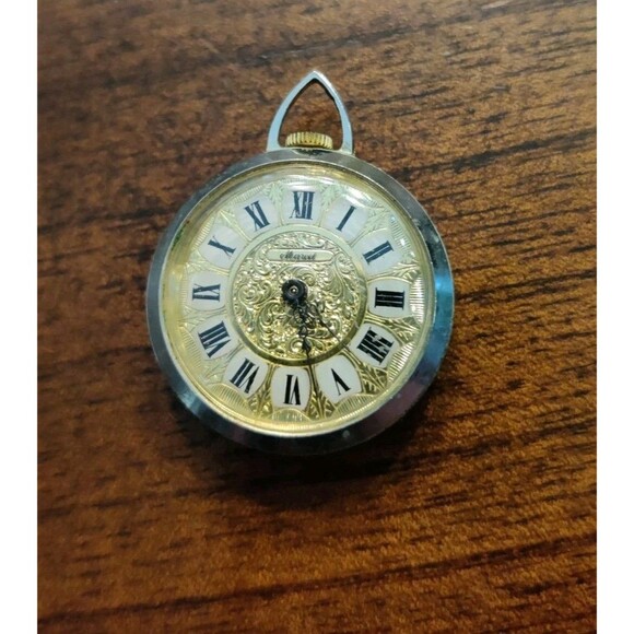 Vintage Marot Pendant Watch Gold & Silver Tone As Is Not Working Women main image 5